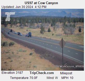 Traffic Cam US 97 at Cow Canyon Player