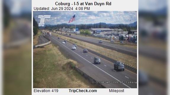 Coburg: I-5 at Van Duyn Rd Traffic Camera