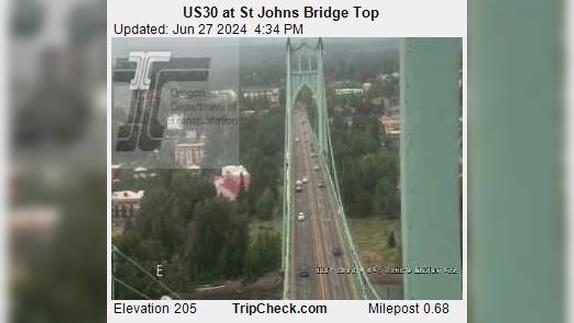 Portland: US30 at St Johns Bridge Top Traffic Camera