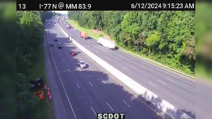 Traffic Cam Fort Mill: I-77 N @ MM 83.9 Player
