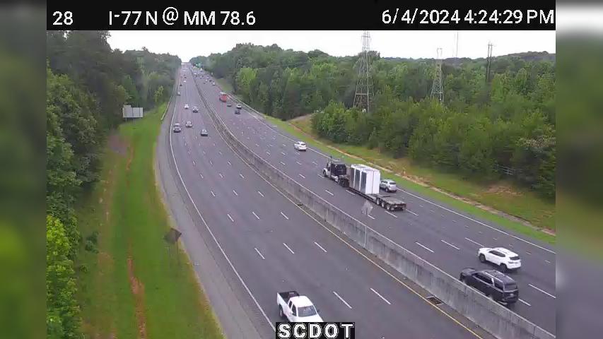 Traffic Cam Rock Hill: I-77 N @ MM 78.6 (Dave Lyle Blvd Exit Ramp) Player