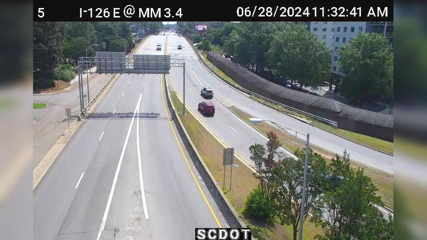 Columbia: I-126 E @ MM 3.4 Elmwood Ave Traffic Camera