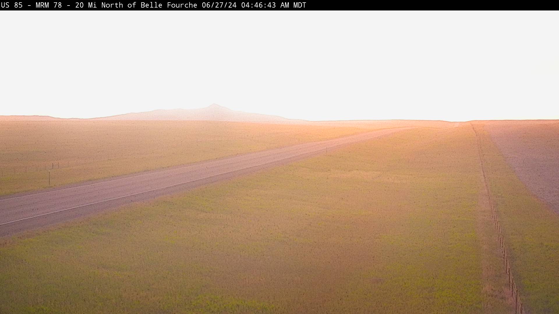 Traffic Cam 20 miles north of Belle Fourche along US-85 @ MP 78 - Northeast Player