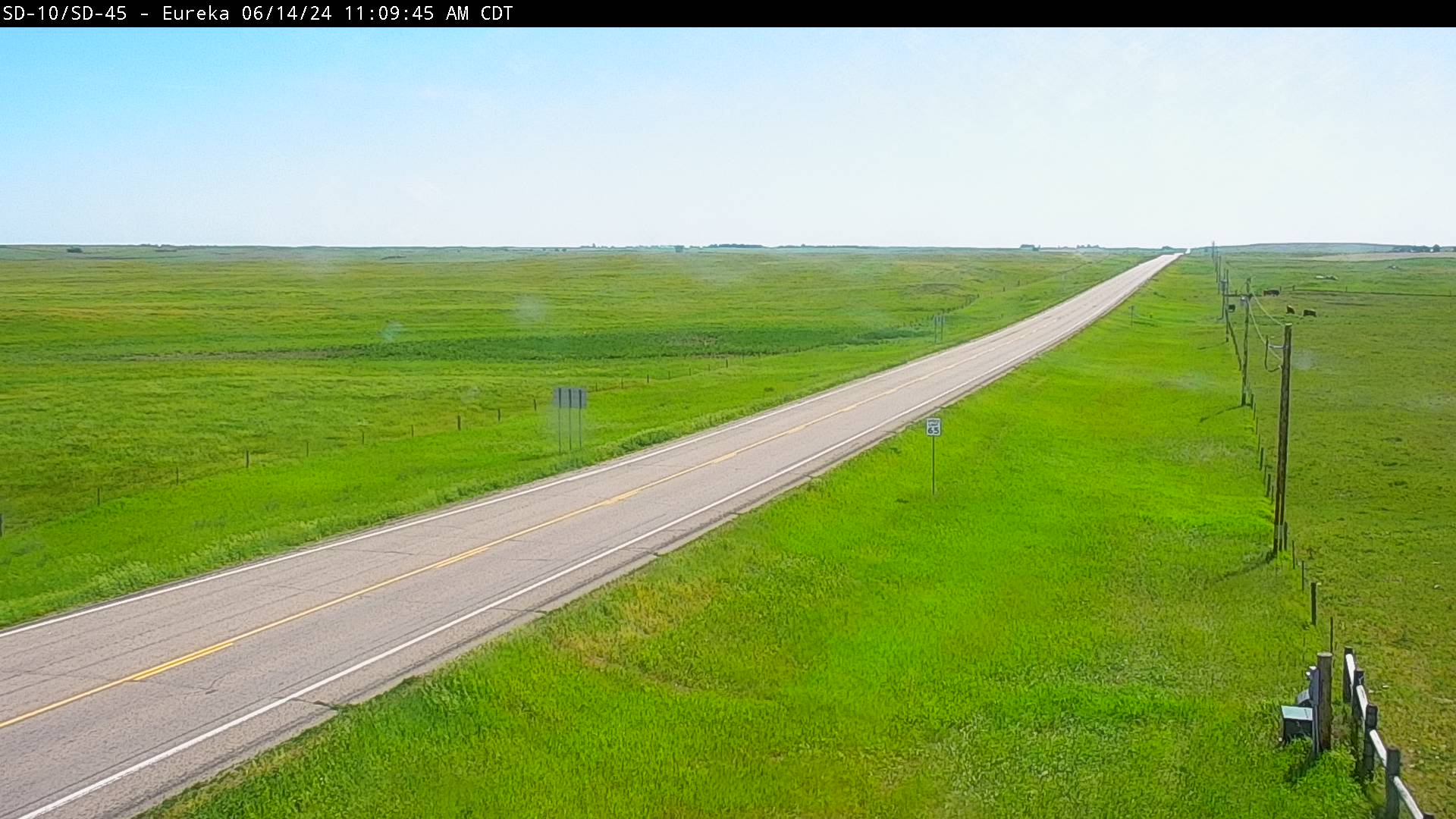 Traffic Cam 13 miles east of town at SD-10 & SD-45 & SD-247 - East Player