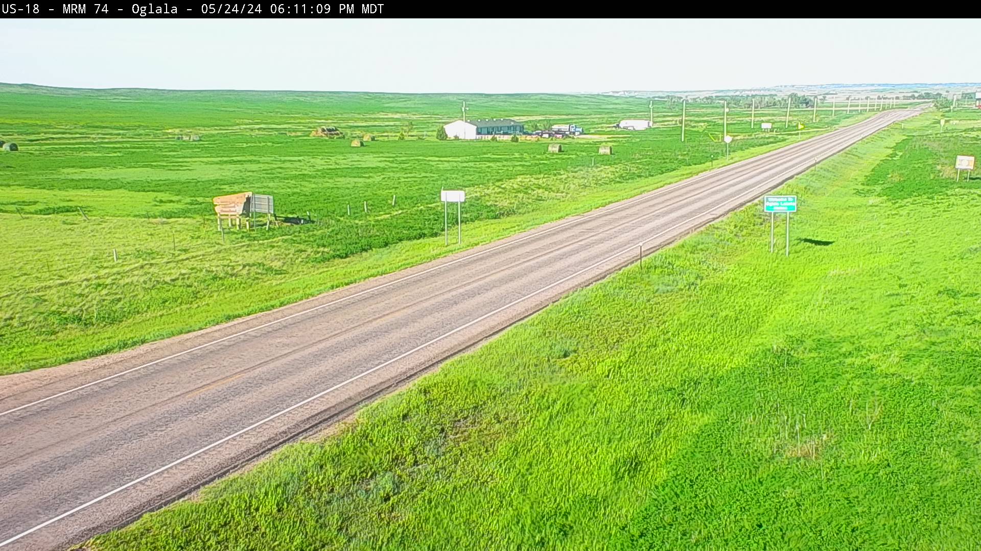 13 miles west of town US-18 @ MP 74 - East Traffic Camera