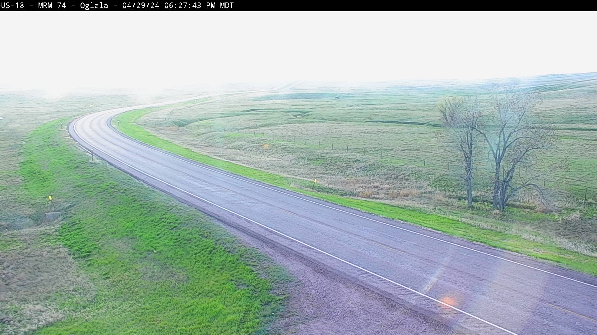 13 miles west of town US-18 @ MP 74 - West Traffic Camera