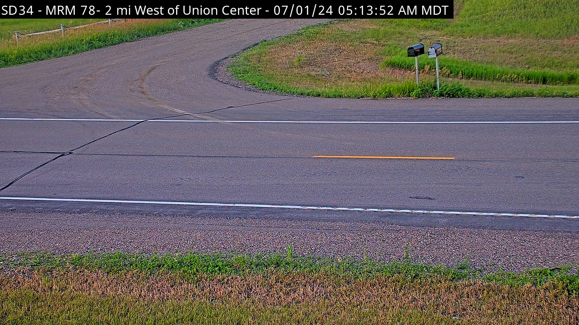 Traffic Cam 2 miles west of town along SD-34 and MP 78 - South Player