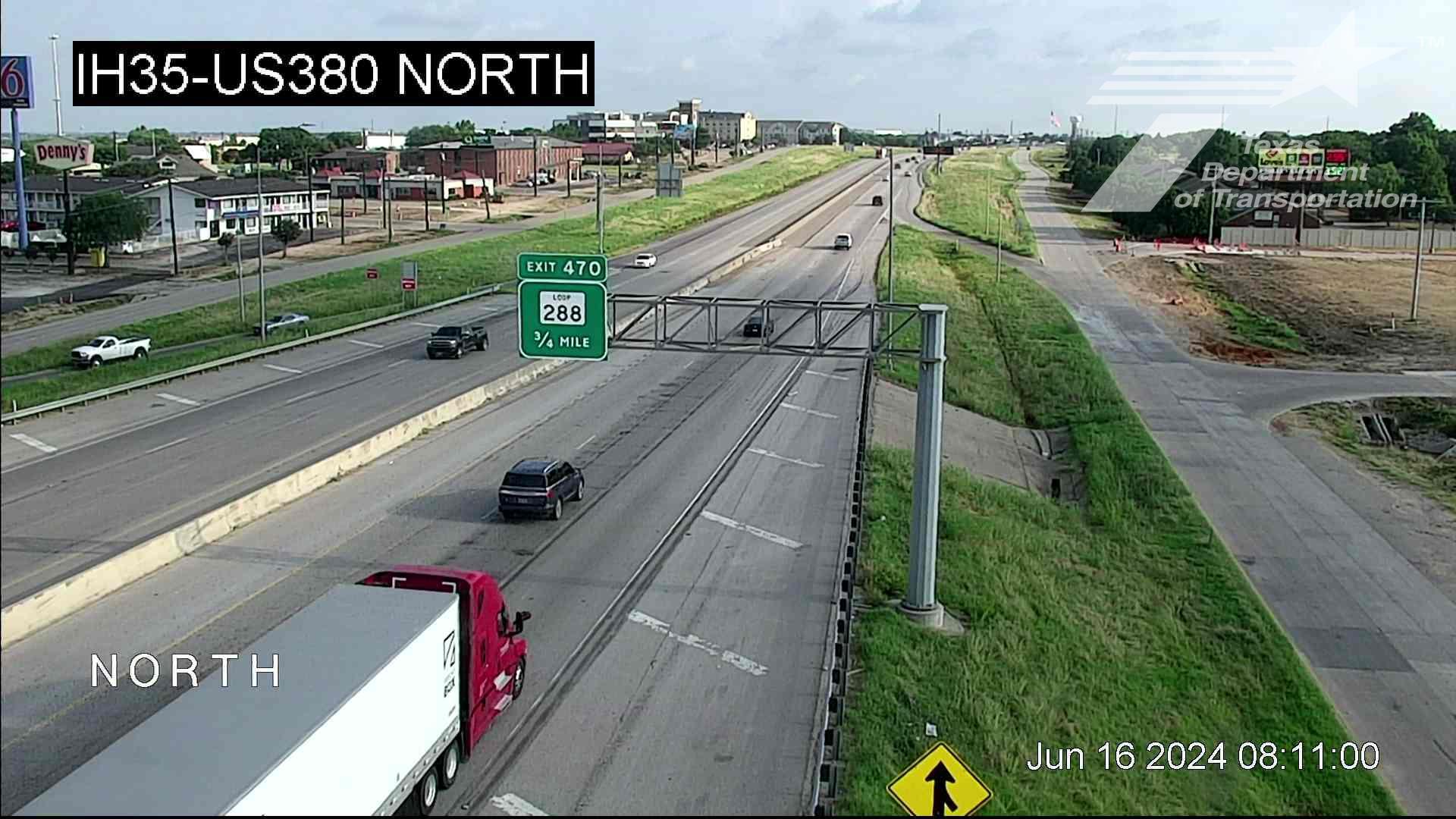 Denton › North: I-35 @ US 380 North Traffic Camera