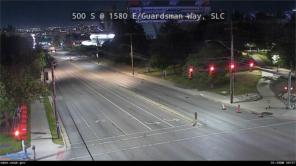 500 S University Blvd SR 186 @ 1580 E Guardsman Way SLC Traffic Camera