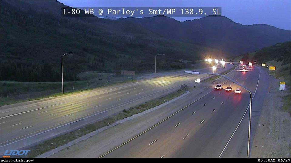 I-80 WB @ Parleys Summit MP 138.9 SL Traffic Camera