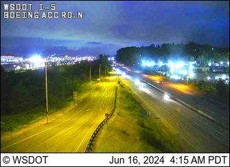Traffic Cam I-5 at MP 158: Boeing Access Rd North Player