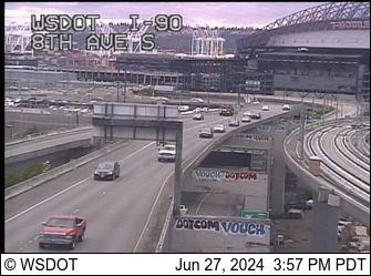 Traffic Cam I-5 at MP 164: I-90 Interchange (8th Ave S) Player
