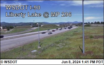 Traffic Cam I-90 at MP 296: Liberty Lake (4) Player