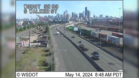 Seattle: SR 99 at MP 29.6: S Walker St Traffic Camera