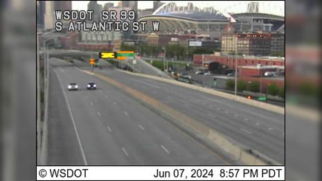 Traffic Cam Seattle: SR 99 at MP 30.1: S Atlantic St, West Player