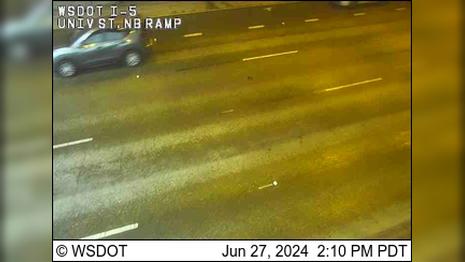Seattle: I-5 at MP 165.7: University St Ramp Traffic Camera