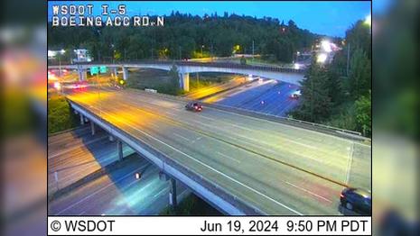 Seattle: I-5 at MP 158: Boeing Access Rd North Traffic Camera