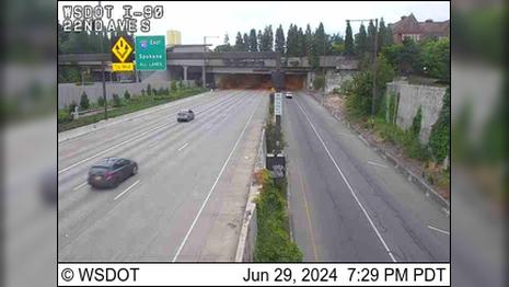 Beacon Hill: I-90 at MP 3.4: 22nd Ave S Traffic Camera