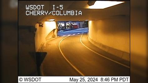 First Hill: I-5 at MP 165.4: Cherry and Columbia Traffic Camera