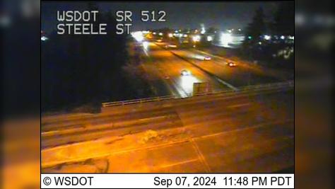 Traffic Cam Edgewood: SR 512 at MP 0.6: Steele St Player